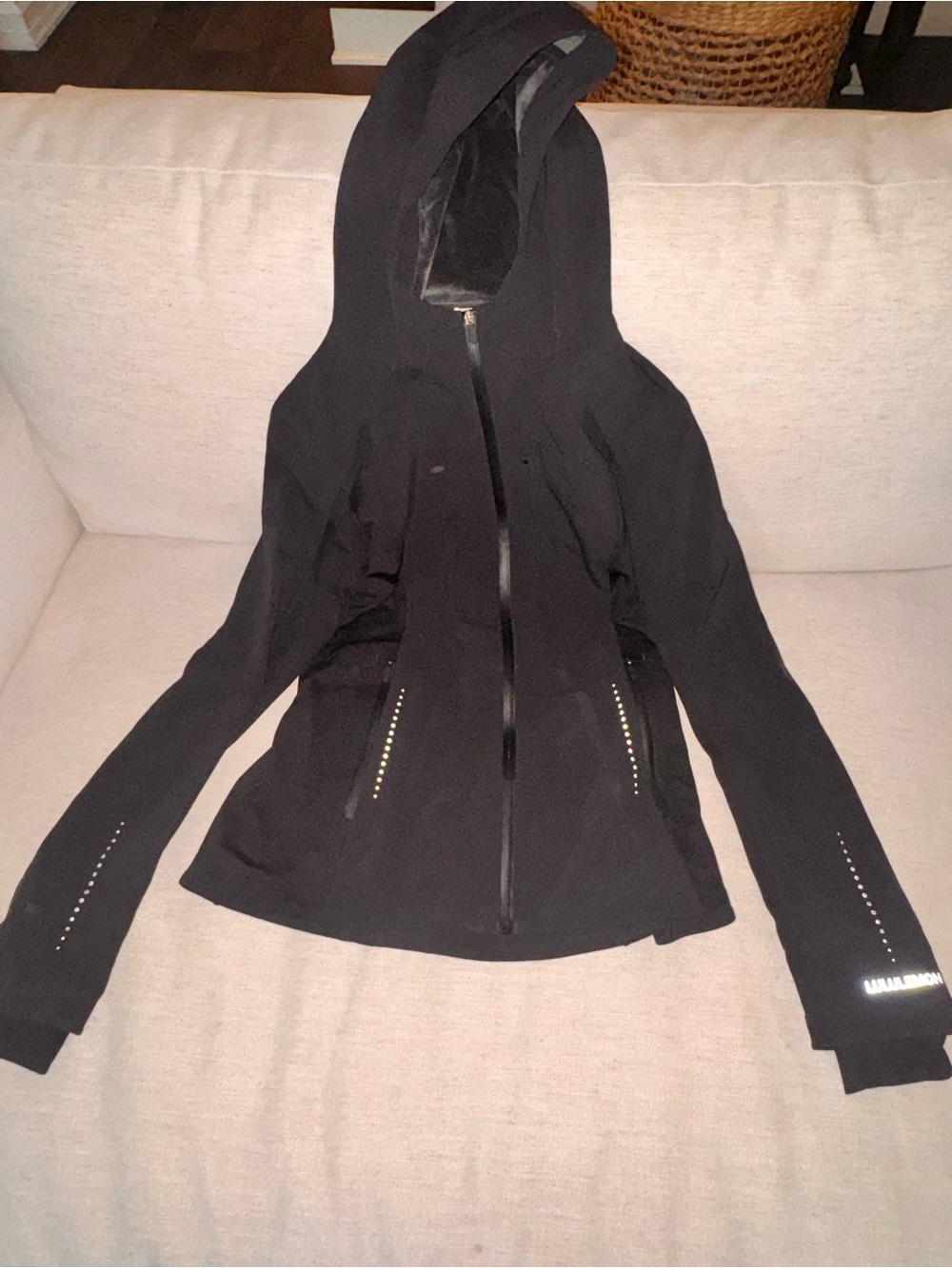 Lululemon Black Hooded Jacket with Zip Front